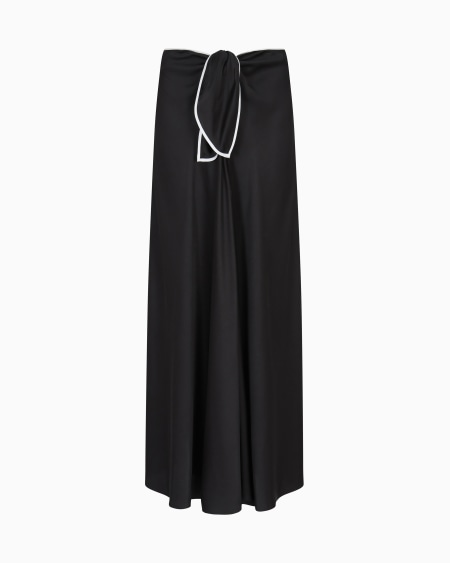 a|x armani exchange Long skirt in silk satin