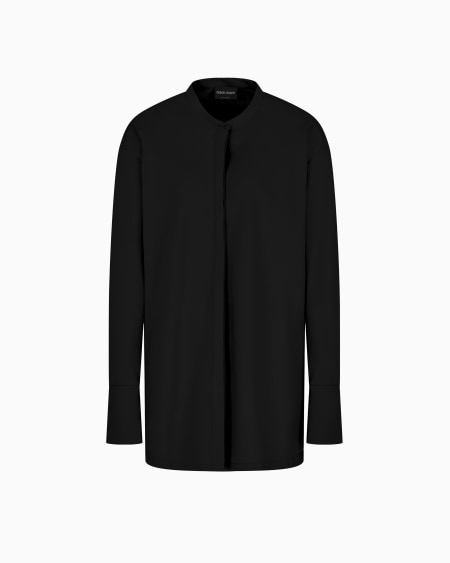 a|x armani exchange Long-sleeved fluid wool shirt