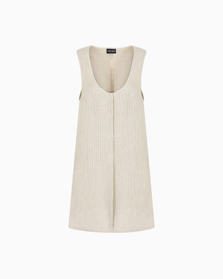 a|x armani exchange Long top in linen gauze