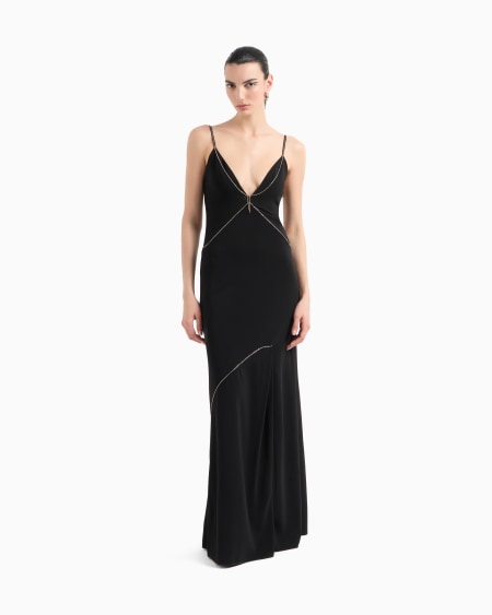 A|x Armani Exchange Long Viscose-jersey Dress