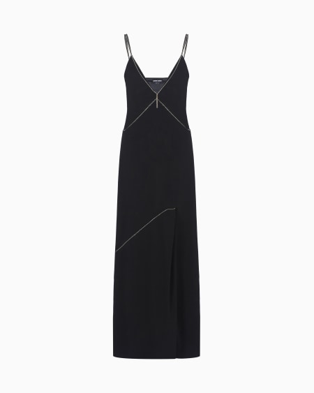 a|x armani exchange Long viscose-jersey dress