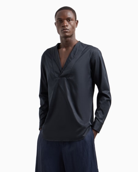 A|x Armani Exchange Luxury Cotton Twill Polo Shirt