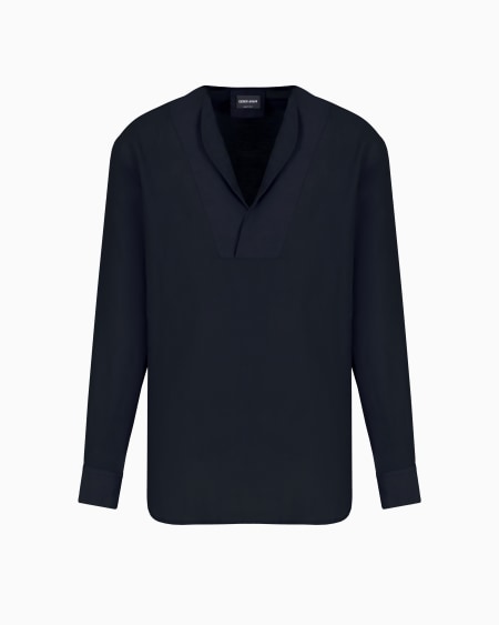 a|x armani exchange Luxury cotton twill polo shirt