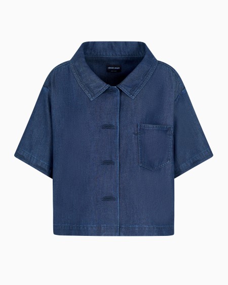 a|x armani exchange Lyocell short-sleeved shirt