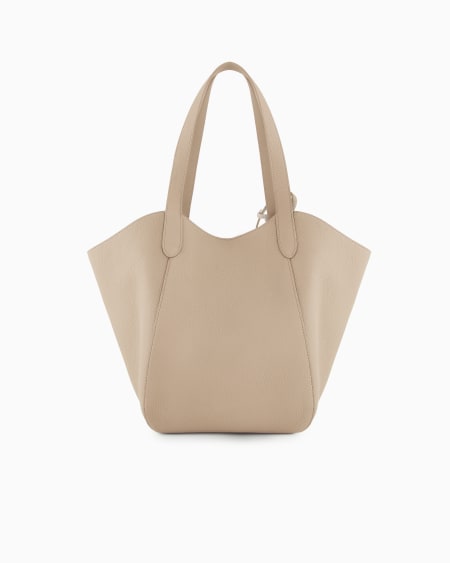 A|x Armani Exchange Medium Pebbled Leather Handbag