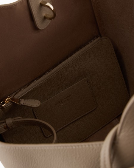 A|x Armani Exchange Medium Pebbled Leather Handbag