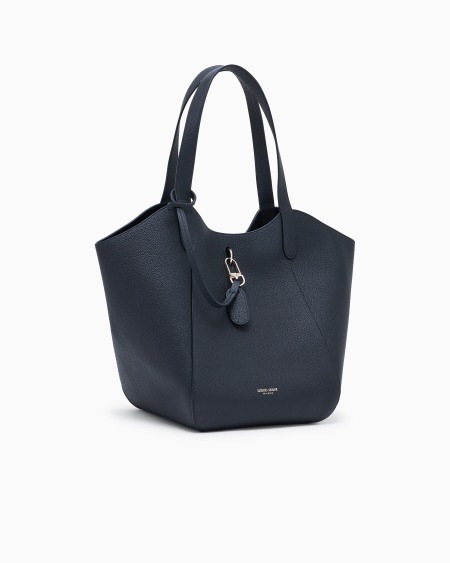 A|x Armani Exchange Medium Pebbled Leather Handbag