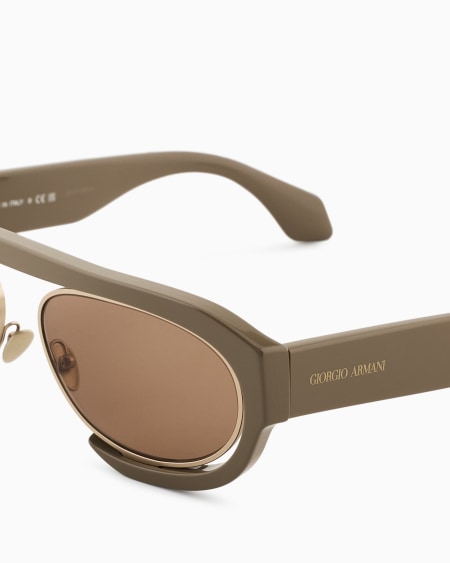 A|x Armani Exchange Men’s Oval Sunglasses