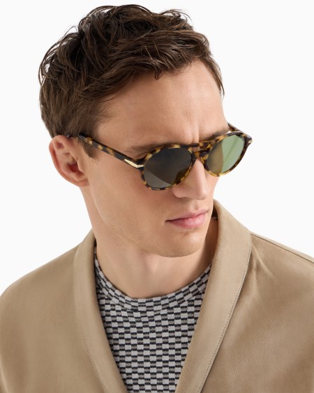 A|x Armani Exchange Men’s Round Sunglasses