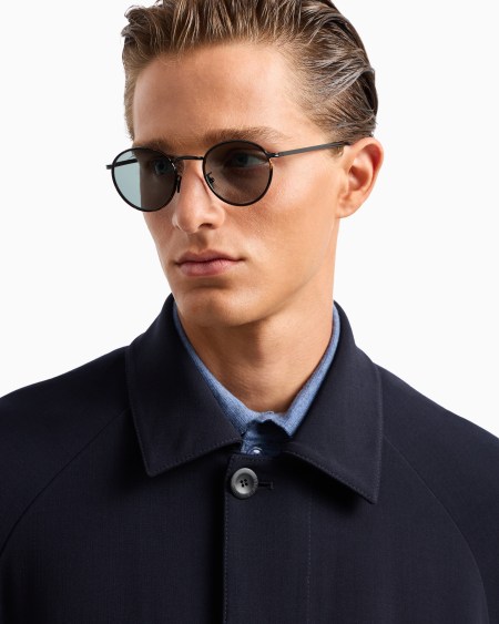 A|x Armani Exchange Men’s Round Sunglasses