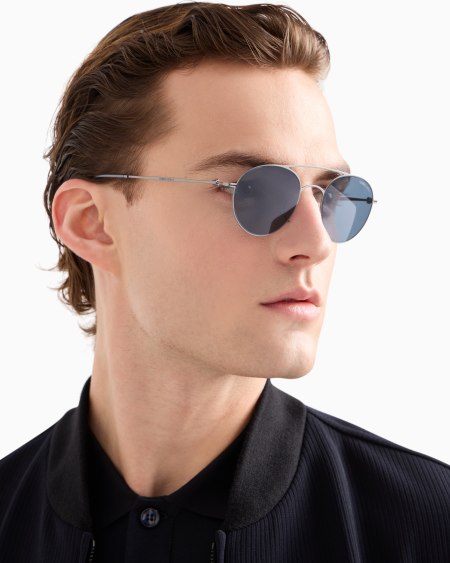 A|x Armani Exchange Men’s Round Sunglasses