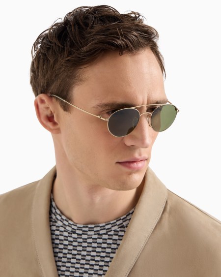 A|x Armani Exchange Men’s Round Sunglasses