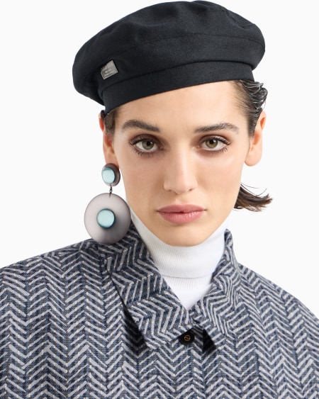 A|x Armani Exchange Mohair And Silk Beret