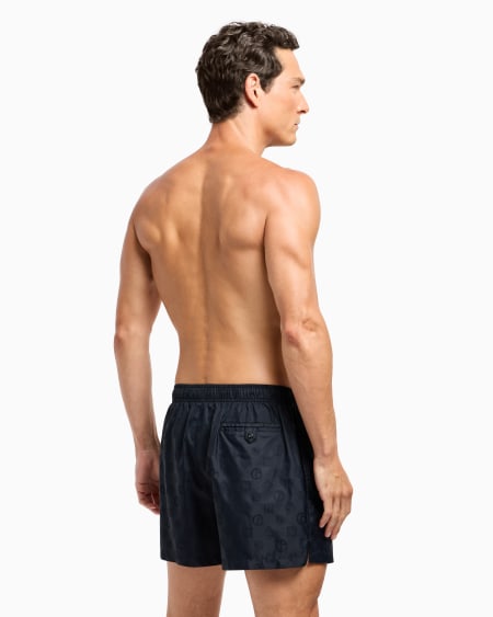 A|x Armani Exchange Monogram Swim Trunks