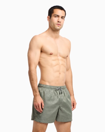 A|x Armani Exchange Monogram Swim Trunks