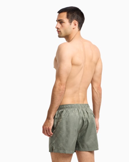 A|x Armani Exchange Monogram Swim Trunks