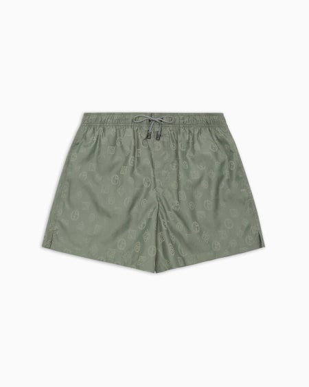 A|x Armani Exchange Monogram Swim Trunks