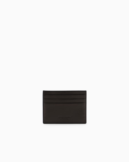 a|x armani exchange Nappa leather card holder