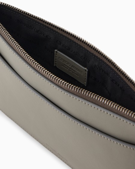 A|x Armani Exchange Nappa Leather Clutch Bag