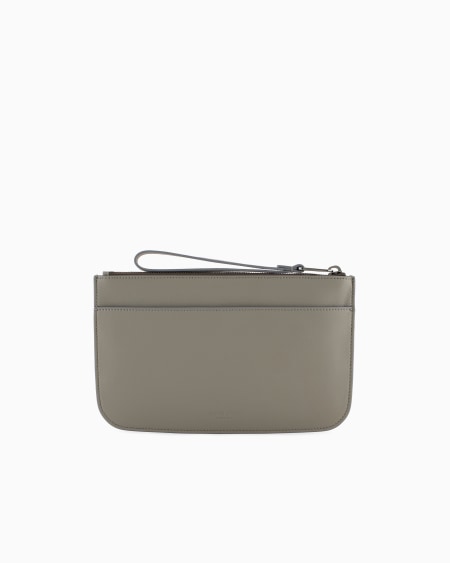 a|x armani exchange Nappa leather clutch bag