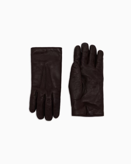 a|x armani exchange Nappa-leather gloves