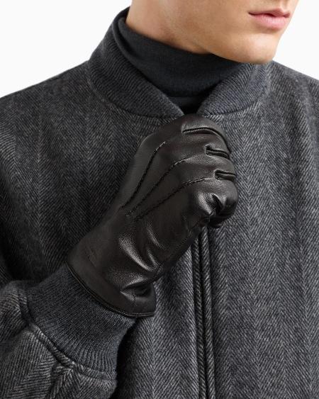 A|x Armani Exchange Nappa-leather Gloves