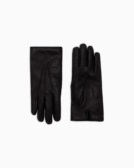 a|x armani exchange Nappa-leather gloves