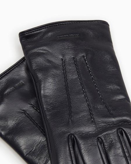 A|x Armani Exchange Nappa Leather Gloves
