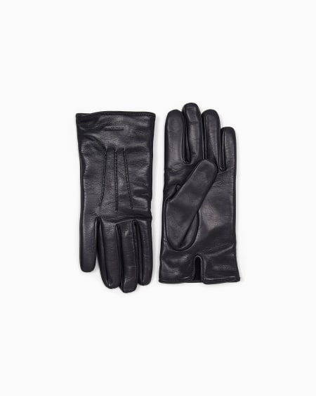 a|x armani exchange Nappa leather gloves