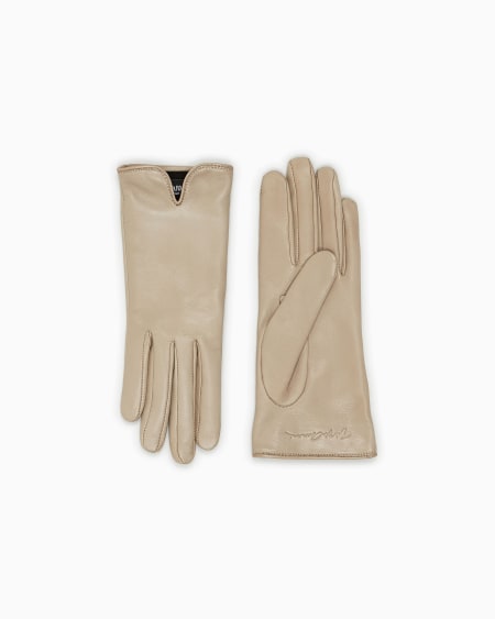a|x armani exchange Nappa leather gloves