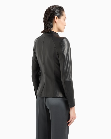 A|x Armani Exchange Nappa-leather Jacket With Zip