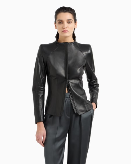 A|x Armani Exchange Nappa-leather Jacket With Zip