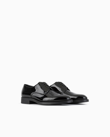 A|x Armani Exchange Patent-leather Derby Shoes