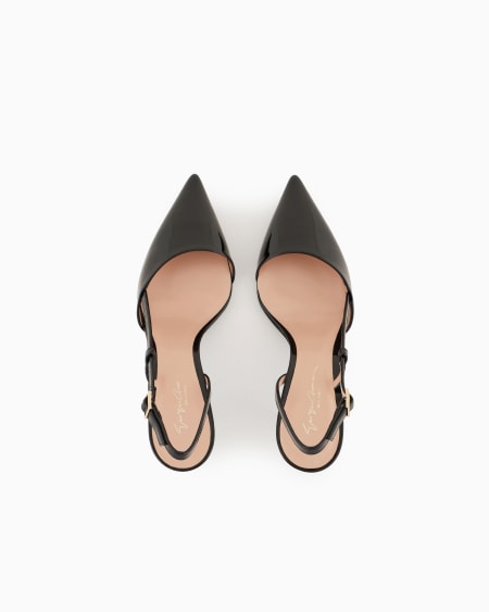 A|x Armani Exchange Patent Leather Slingbacks