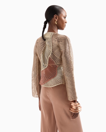 A|x Armani Exchange Pearlised Nappa-leather Jacket