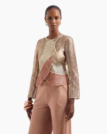 A|x Armani Exchange Pearlised Nappa-leather Jacket