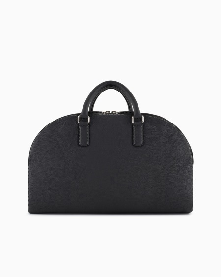 A|x Armani Exchange Pebbled Leather Duffel Bag