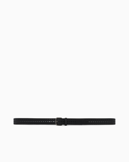 A|x Armani Exchange Perforated Leather Belt