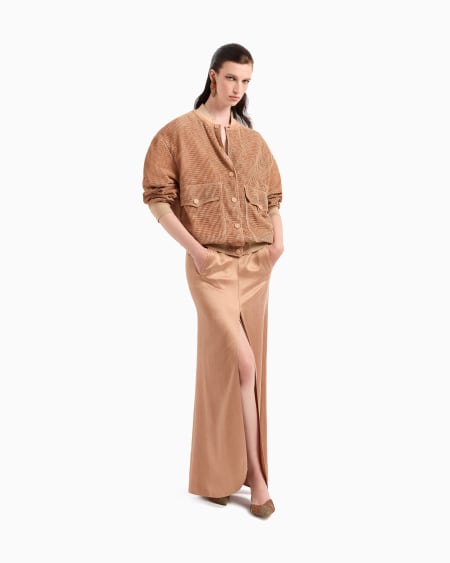 A|x Armani Exchange Perforated Suede Blouson