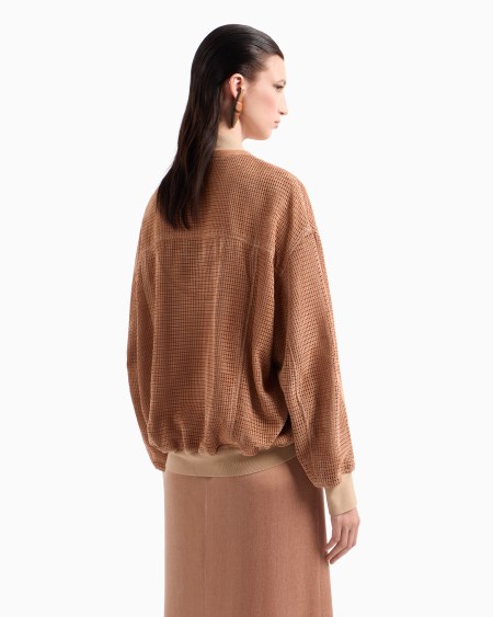 A|x Armani Exchange Perforated Suede Blouson