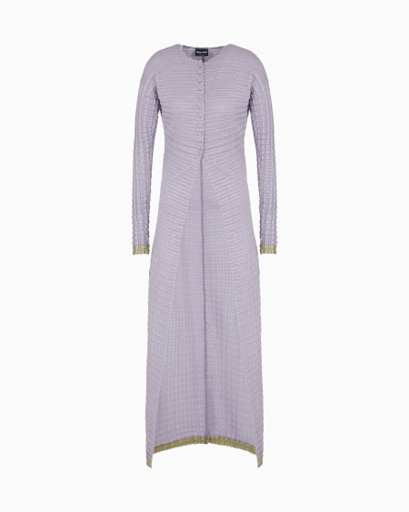 a|x armani exchange Pleated jersey long cardigan