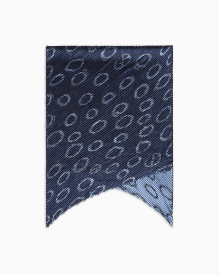 a|x armani exchange Pleated silk-blend scarf