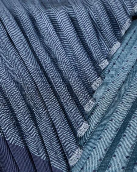 A|x Armani Exchange Pleated Silk Scarf