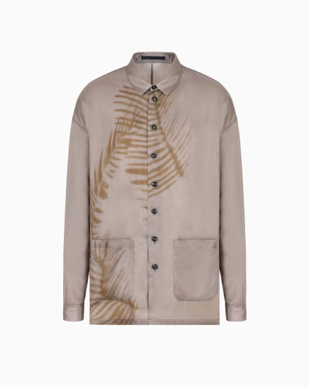 a|x armani exchange Printed cupro shirt jacket