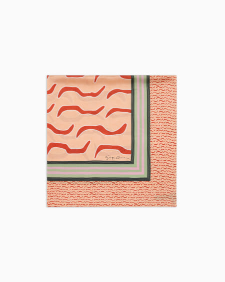 a|x armani exchange Printed silk foulard