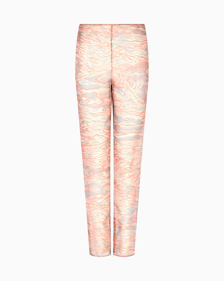 a|x armani exchange Printed silk organza trousers