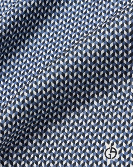 A|x Armani Exchange Printed Silk Pocket Square