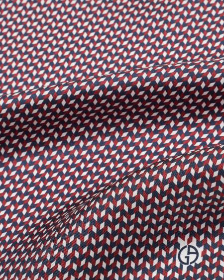 A|x Armani Exchange Printed Silk Pocket Square