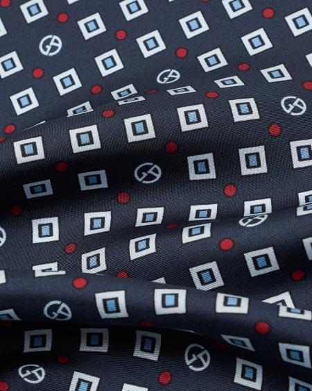 A|x Armani Exchange Printed Silk Pocket Square