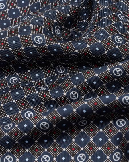 A|x Armani Exchange Printed Silk Pocket Square
